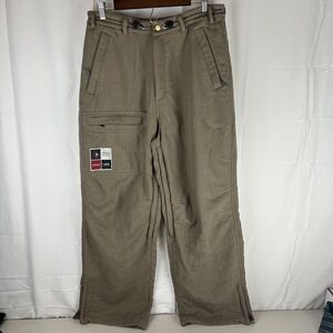 NFA Pants Mens Large Brown Insulated Nylon Snow Ski Transit Mid Layer Outdoor
